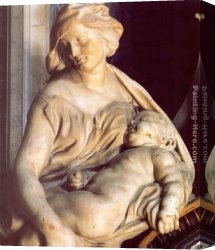 Composition VIII Canvas Paintings - Tomb of Pope Urban VIII [detail] by Gian Lorenzo Bernini